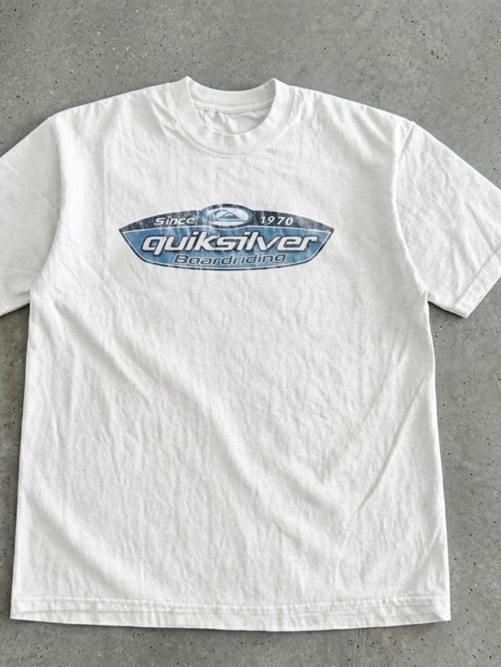 Gildan White Short-Sleeve Tee with Blue Oval Logo